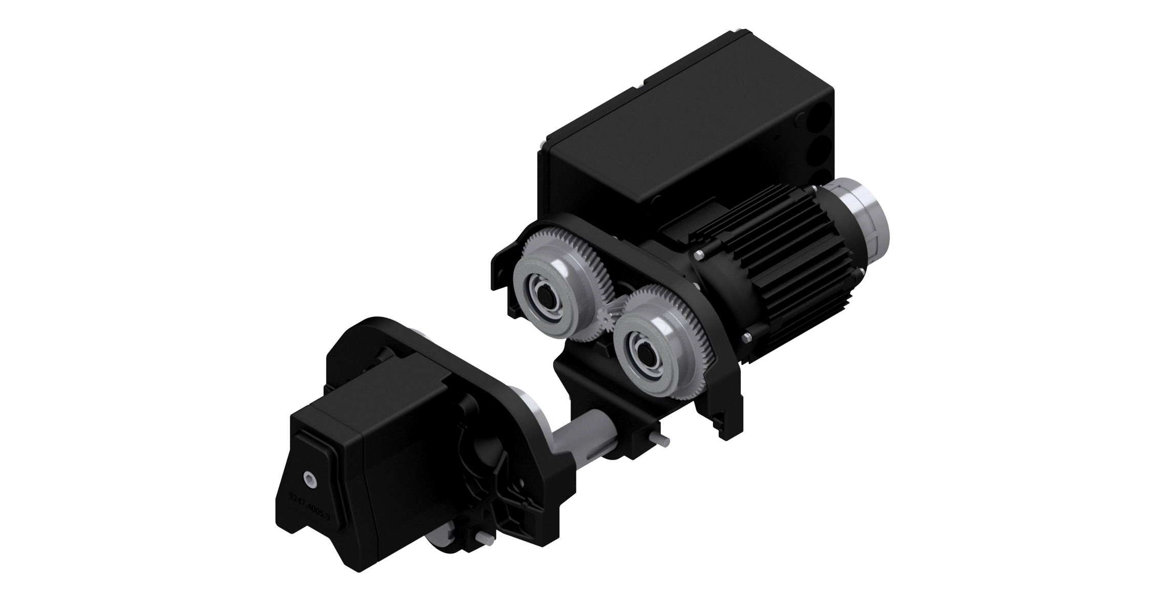 Driven löpvagn I-balk