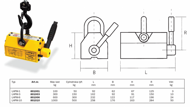 Lyftmagnet 100 – 1000 kg